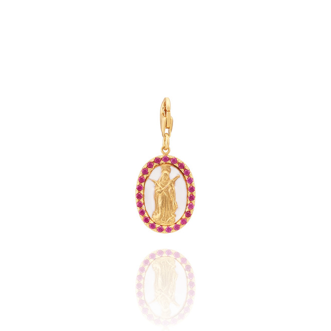 Talismã Medalha St. Rita Esmaltada