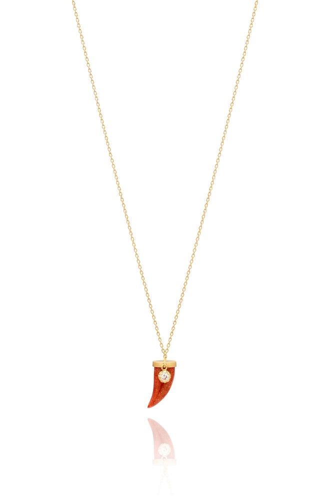 Colar Corno Coral