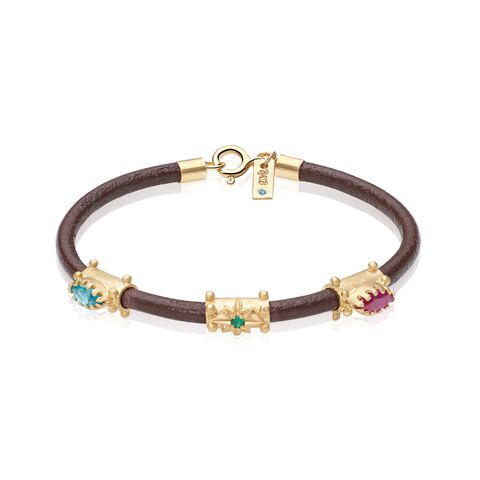 Pulseira Couro Estrela