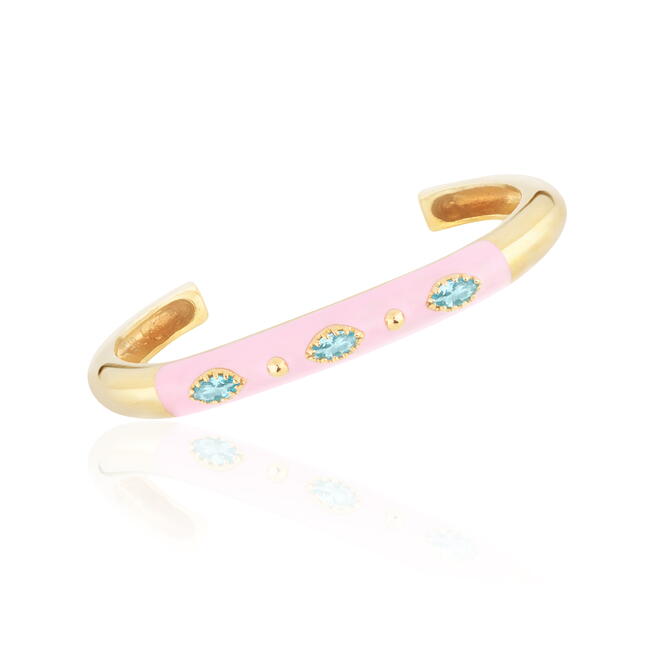 Escrava Esmaltada Rosa Navetes